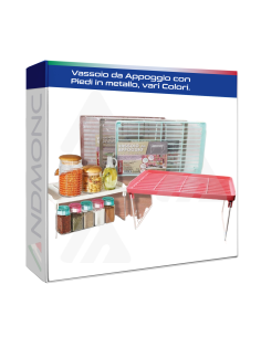 Vassoio da appoggio con piedi in metallo vari colori