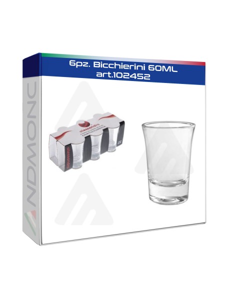 6pz. Bicchierini 60ML art.102452