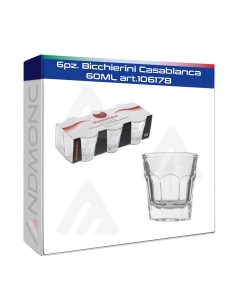 6pz. Bicchierini Casablanca 60ML art.106178