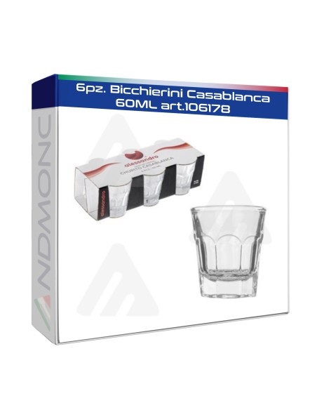 6pz. Bicchierini Casablanca 60ML art.106178