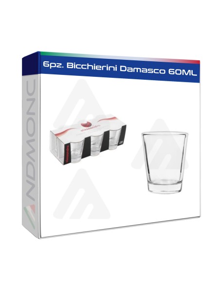 6pz. Bicchierini Damasco 60ML