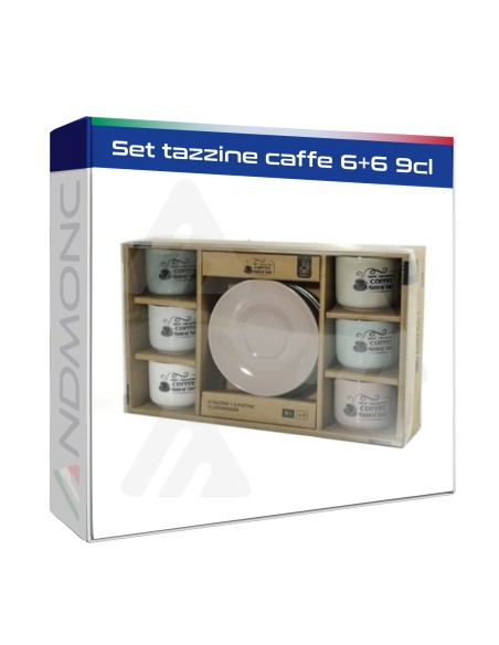 set tazzine caffe 6+6 9cl