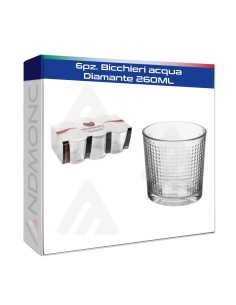 6pz. Bicchieri acqua Diamante 260ML