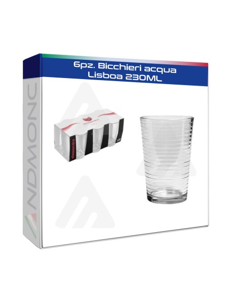 6pz. Bicchieri acqua Lisboa 230ML