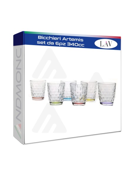 bicchieri Artemis set da 6pz 340cc