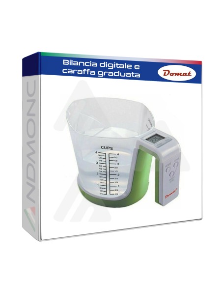 Bilancia digitale e caraffa graduata