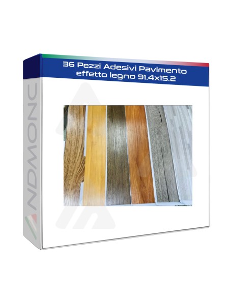 36 Pezzi Adesivi Pavimento effetto legno 91.4x15.2cm