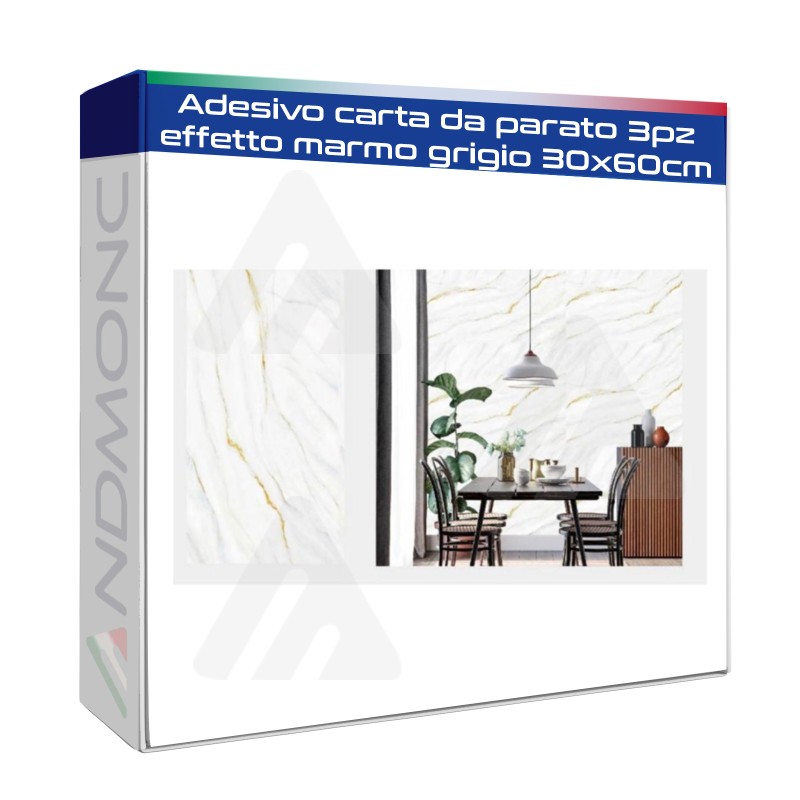 Adesivo carta da parato 3pz. effetto marmo...