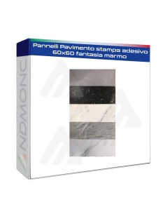 10pz. Pannelli Pavimento stampa adesivo 60x60 fantasia...