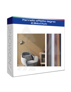 6pz. Pannello effetto legno 2,9Mx17cm