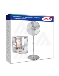 Ventilatore a piantana Cromato hm-8688 50W