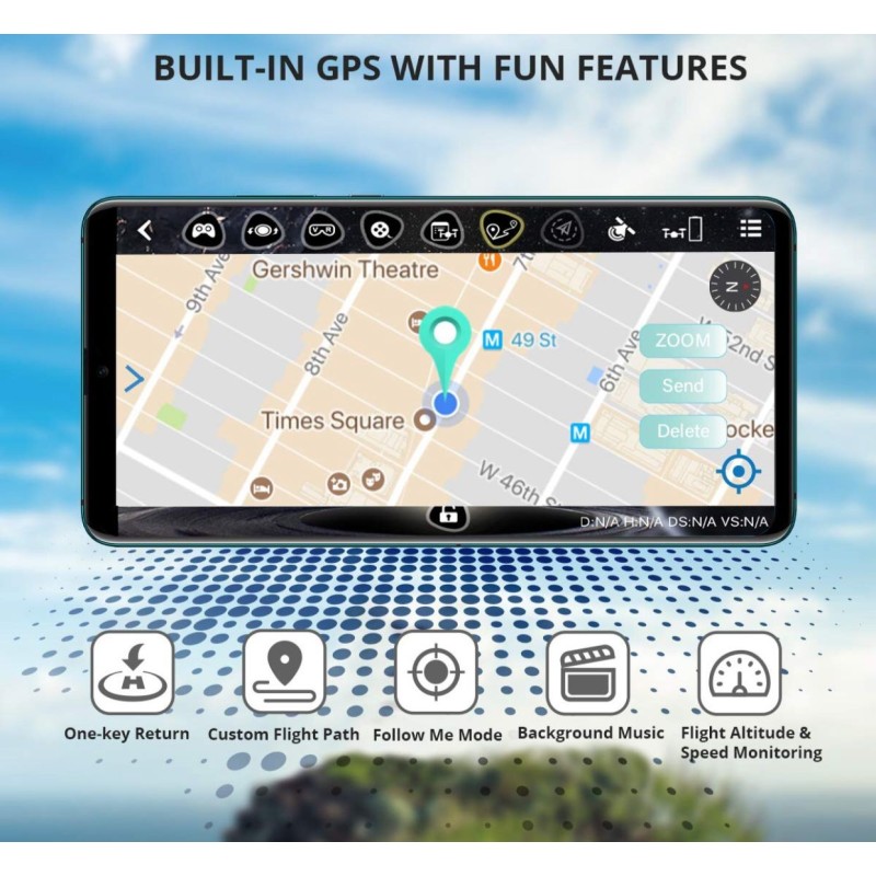 Drone GPS 1080p professionale