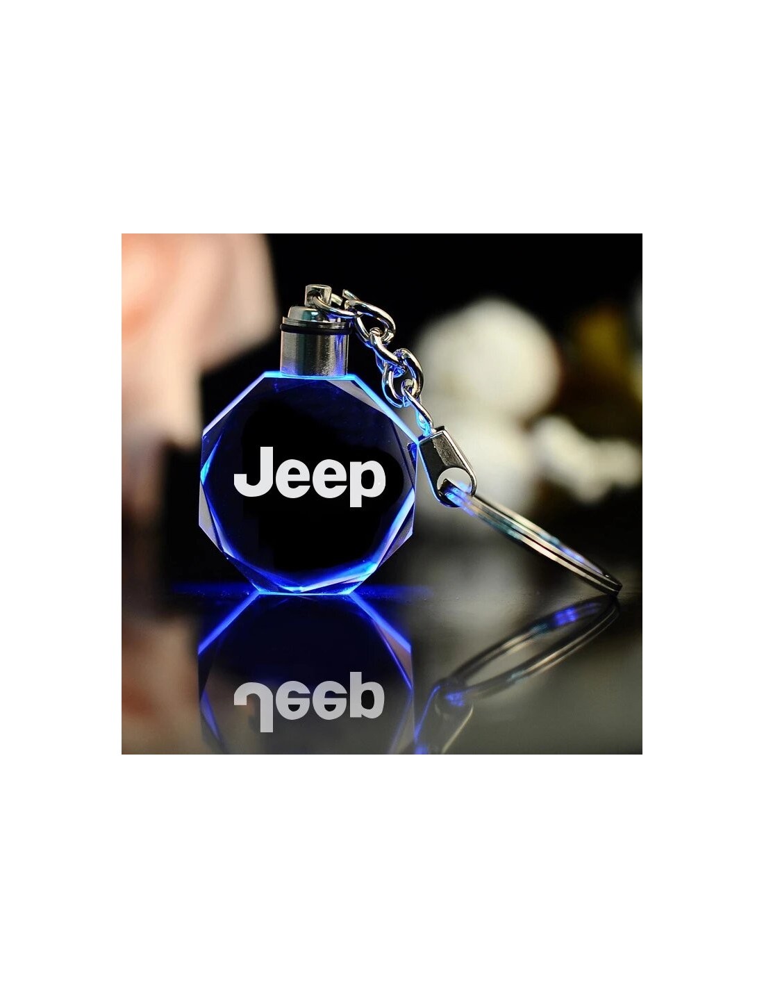 Portachiavi con Logo Jeep con luci LED