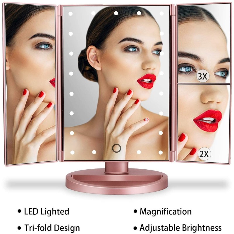 Specchio Trucco con 21 LED