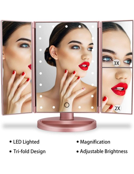 Specchio Trucco con 21 LED