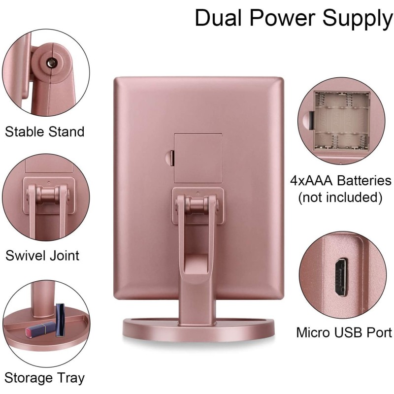 Specchio Trucco con 21 LED