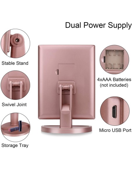 Specchio Trucco con 21 LED