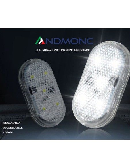 Luci sottoporta senza fili led bianco 2pz per tutte le BMW