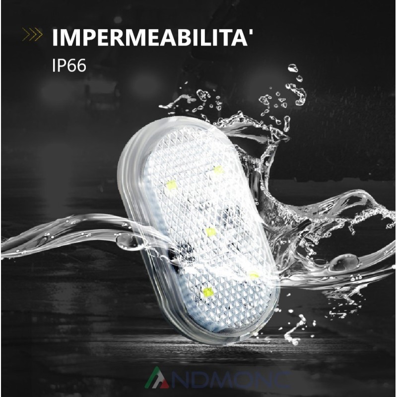 Luci sottoporta senza fili led bianco 2pz per...