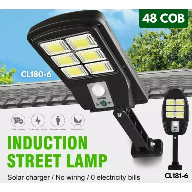Faro led solare mini lampione 48 cob LED