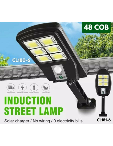 Faro led solare mini lampione 48 cob LED