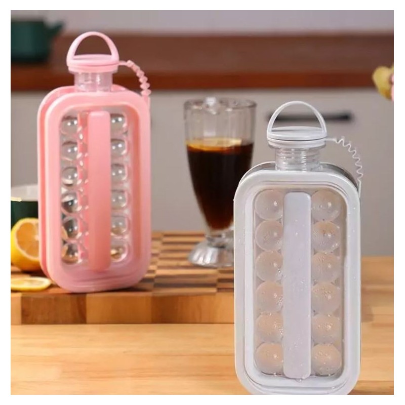 Bottiglia d'acqua 2 in 1 e macchina per cubetti...