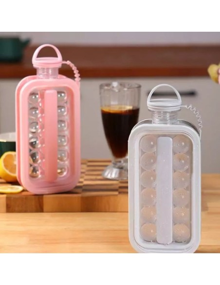 Bottiglia d'acqua 2 in 1 e macchina per cubetti di ghiaccio