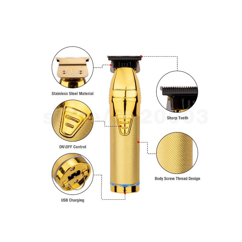 Tagliacapelli elettrico senza fili oro