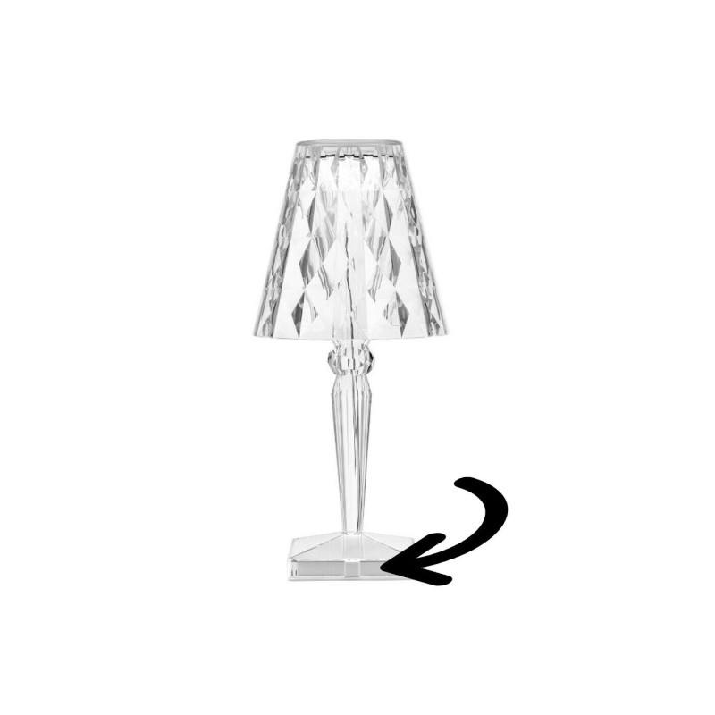Lampada Tavolo diamantata ricaricabile USB...