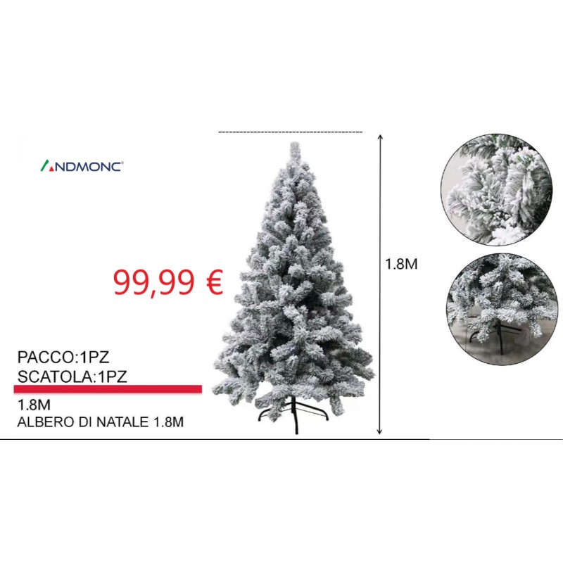 Albero di Natale Innevato cm 180