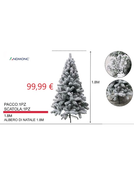 Albero di Natale Innevato cm 180