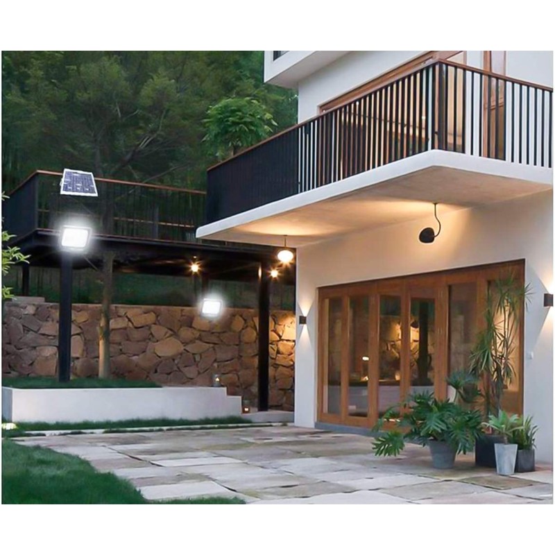 Faro led smd 100W con pannello solare telecomando