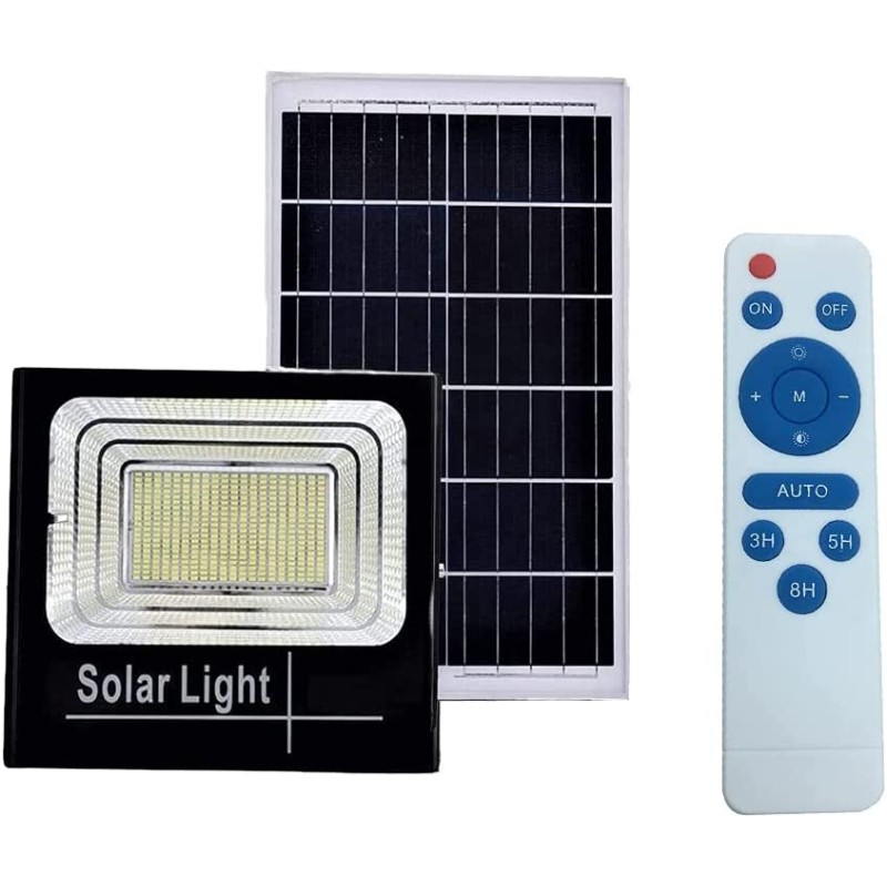 Faro led smd 100W con pannello solare telecomando