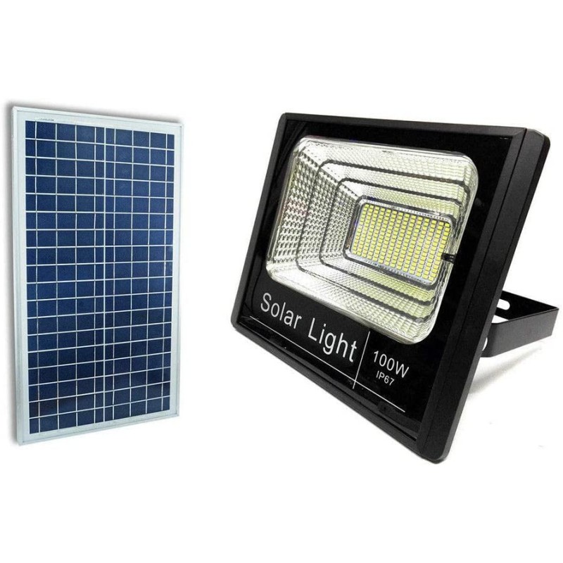 Faro led smd 100W con pannello solare telecomando
