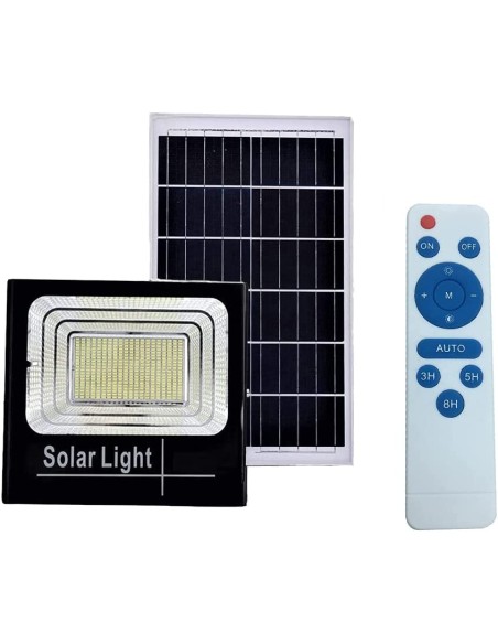 Faro led smd 200W con pannello solare telecomando