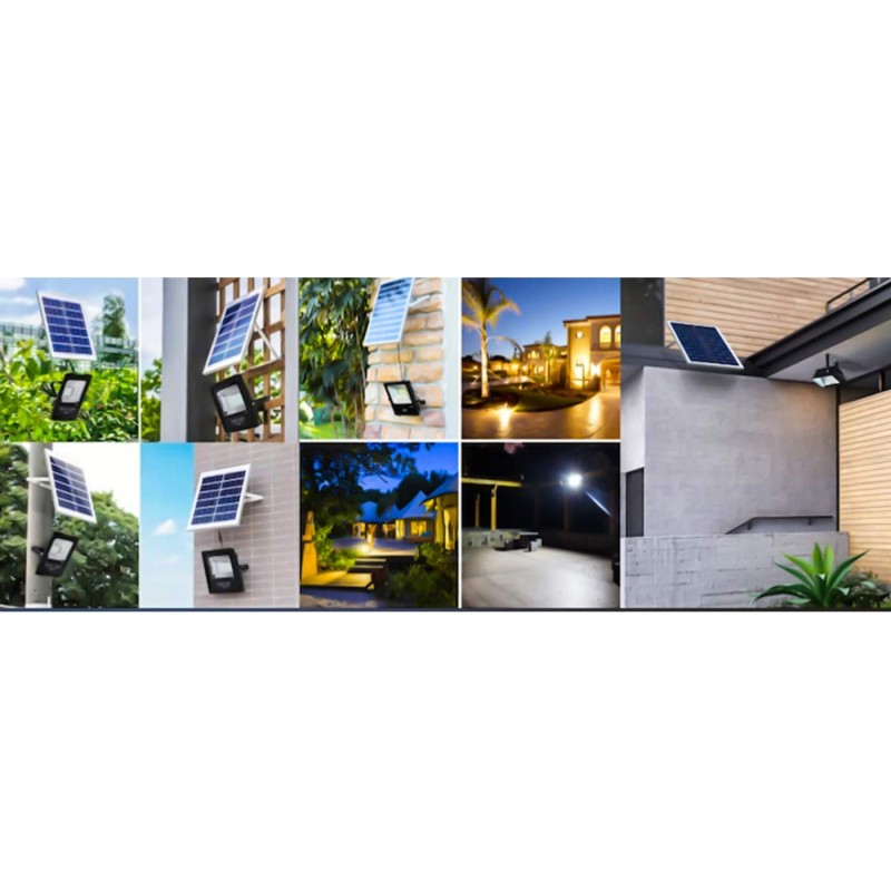 Faro led smd 600W con pannello solare telecomando