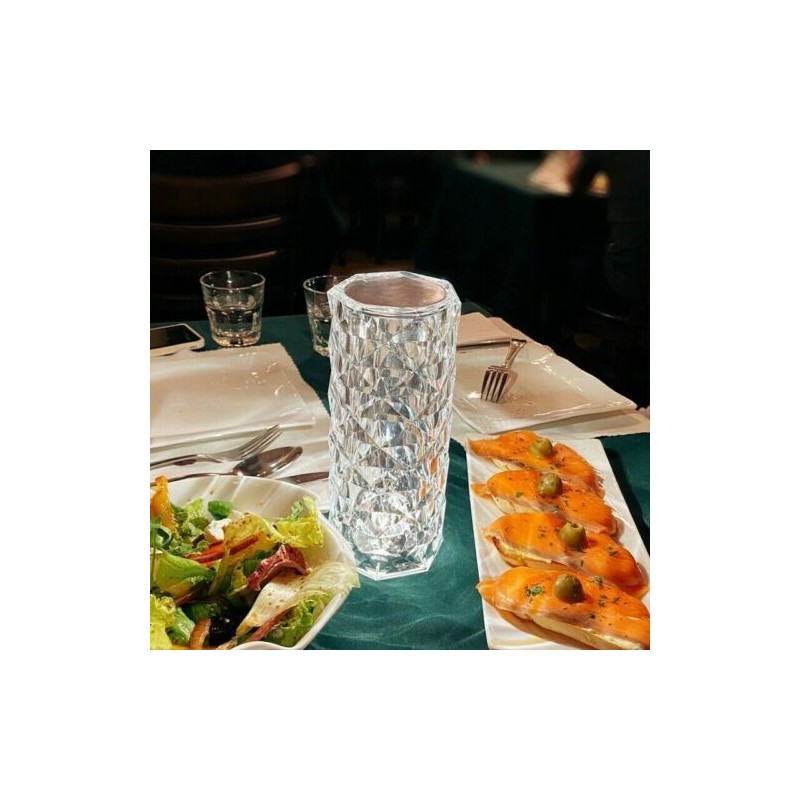 Lampada Tavolo diamantata ricaricabile USB...