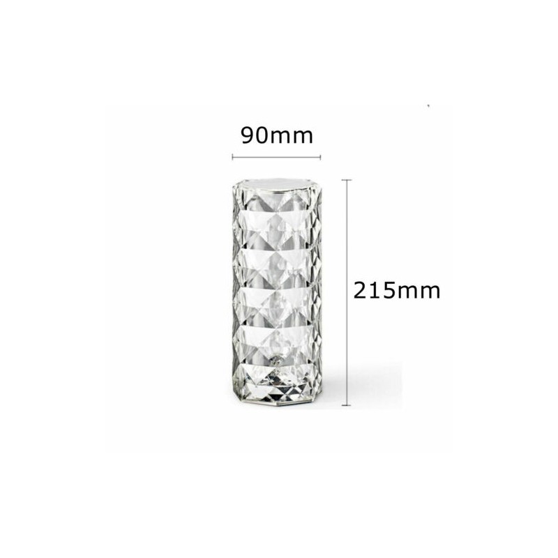 Lampada Tavolo diamantata ricaricabile USB...