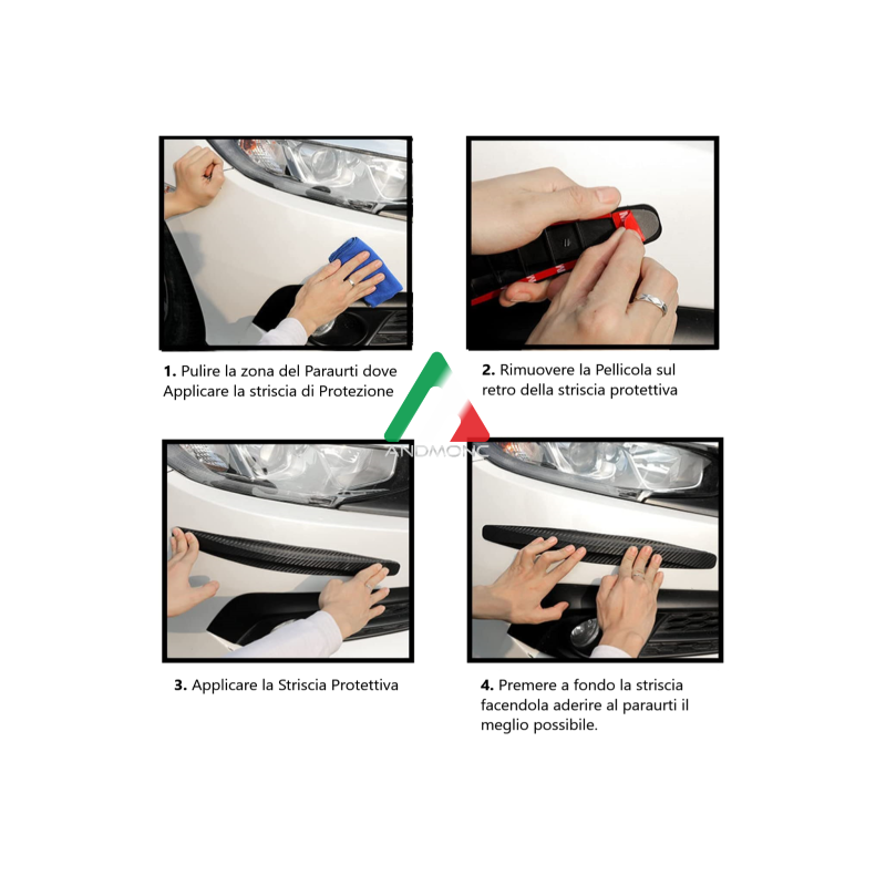 2Pcs Adesivo per strisce antigraffio con...