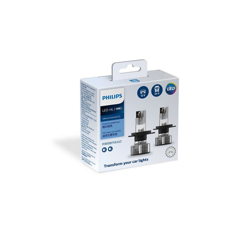2X LED lampadine fari auto Philips  LED H4