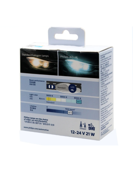 2X LED lampadine fari auto Philips  LED H4