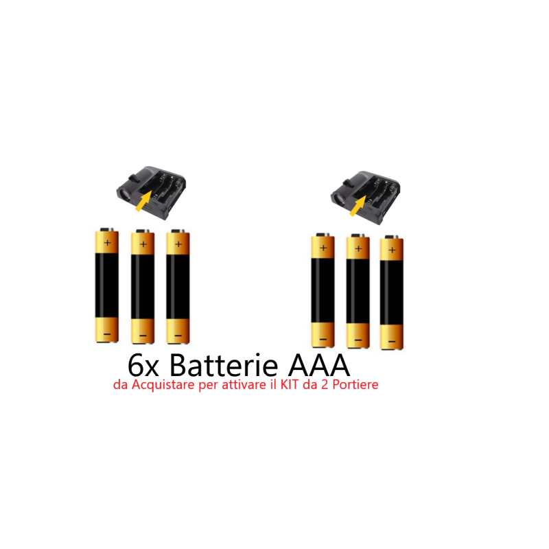 Batterie Mini Stilo per kit da 2 Porte