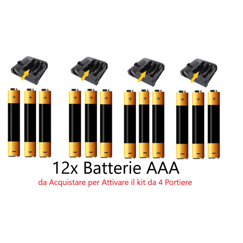 Batterie Mini Stilo per kit da 4 Porte
