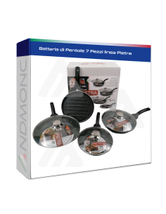 Batteria di Pentole 7 Pezzi linea Pietra