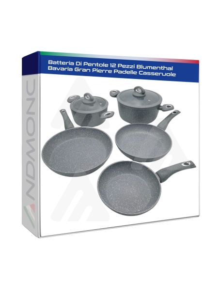 Batteria Di Pentole 12 Pezzi Blumenthal Bavaria Gran Pierre Padelle Casseruole