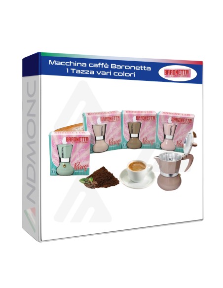 Macchina caffè Baronetta 1 Tazza vari colori