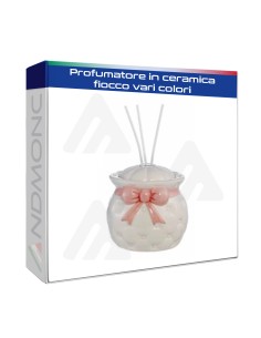 Profumatore in ceramica fiocco vari colori