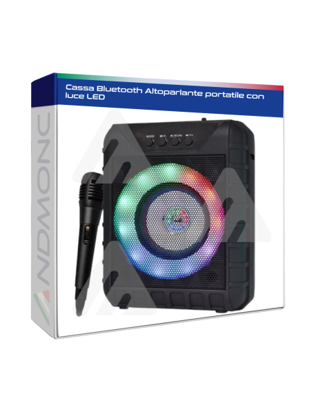 Cassa Bluetooth Altoparlante portatile con luce LED