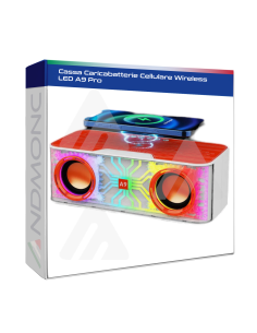 Cassa Caricabatterie Cellulare Wireless LED A9 Pro