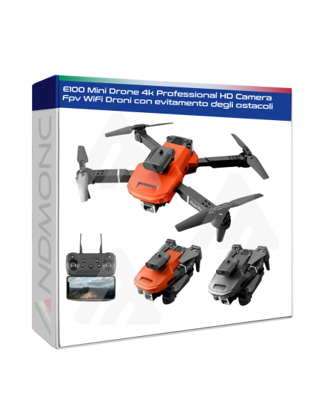 E100 Mini Drone 4k Professional HD Camera Fpv WiFi Droni con evitamento degli ostacoli